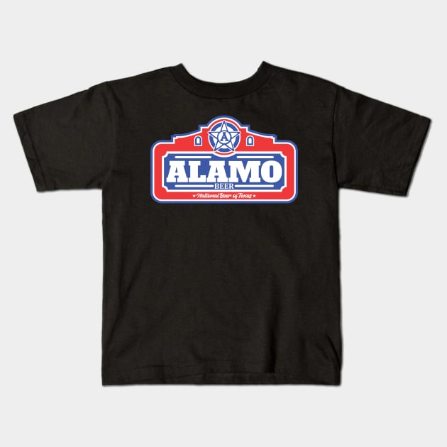 Alamo Beer Moderna Kids T-Shirt by KaceVOID